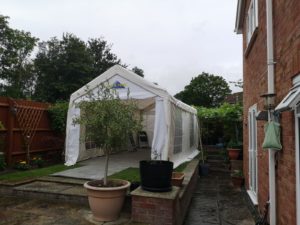 party tent in small garden milton keynes