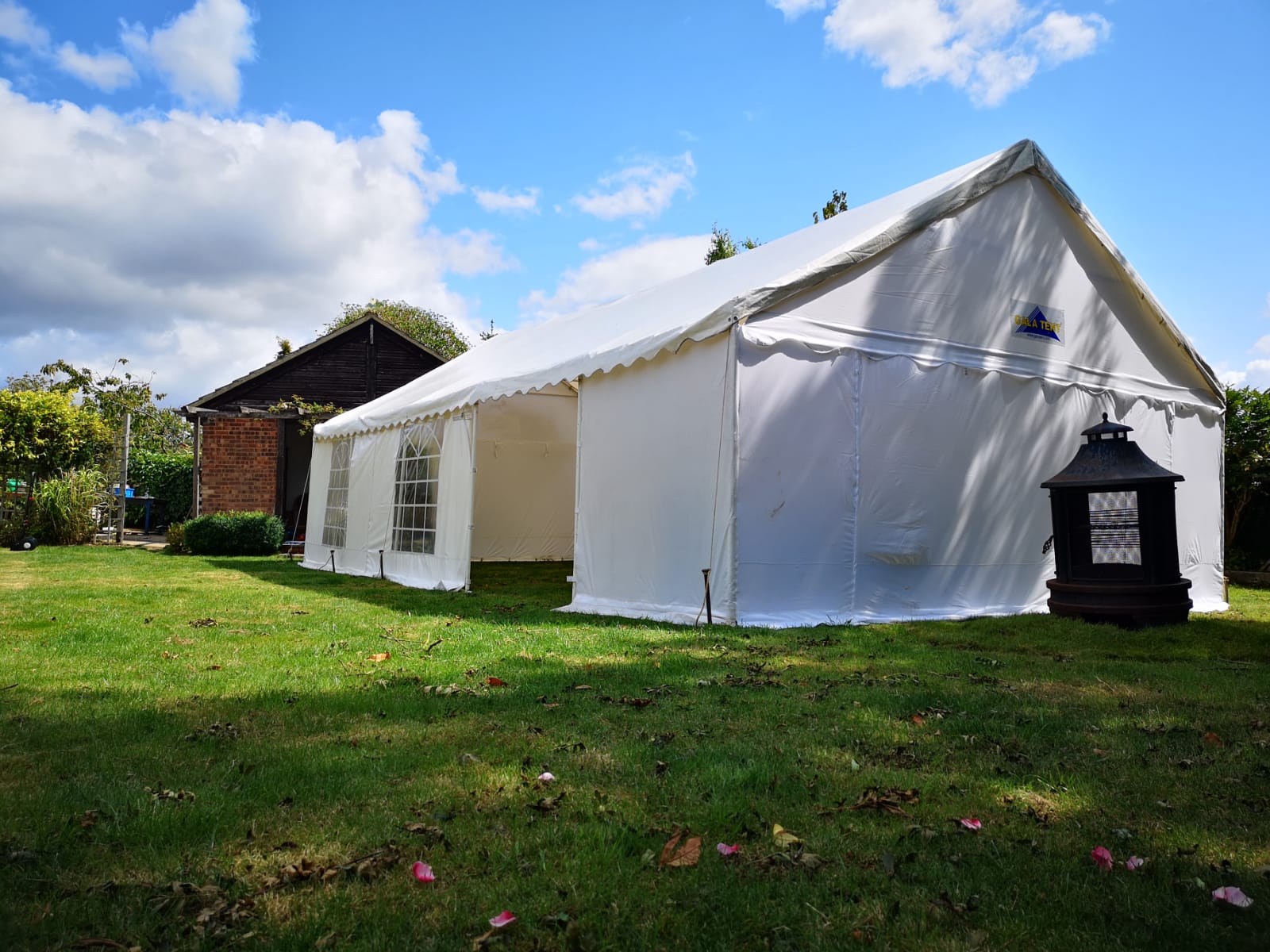 party tent in large garden milton keynes